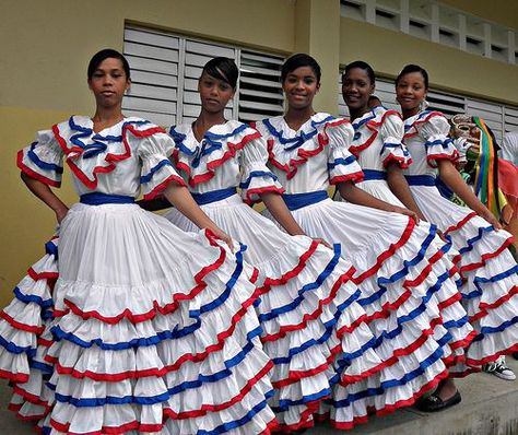 Dominican Republic Traditional Clothing | Traditional, Costume dress and Dance costumes on Pinterest Dominican Dress, Cuban Dress, Dominican Republic Clothing, Dominican Republic Outfits, Traditional Dresses, Dominican Culture, Folk Dresses, Traditional Fashion, Traditional Outfits