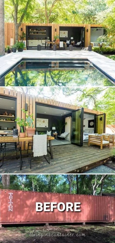 The Most 15 Luxury Tiny Container Homes: Explore The Best Projects! - Living in a Container Tiny House Design, House Plans, House Design, Architecture, Building A Container Home, Container House Design, Container House Plans, Tiny Container House, Building A House