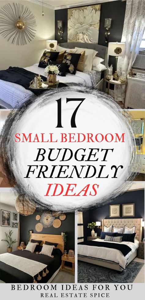 These budget-friendly ideas for revamping a small bedroom will help ensure your design is chic without straining your finances! via @https://www.pinterest.com/realestatespice/_created/ Ideas, Small Bedroom Ideas For Couples, Small Bedroom Makeover, Small Room Bedroom, Small Bedroom Decor, Small Bedroom Designs, Bedroom Ideas For Couples Romantic, Small Bedroom, Bedroom Makeover