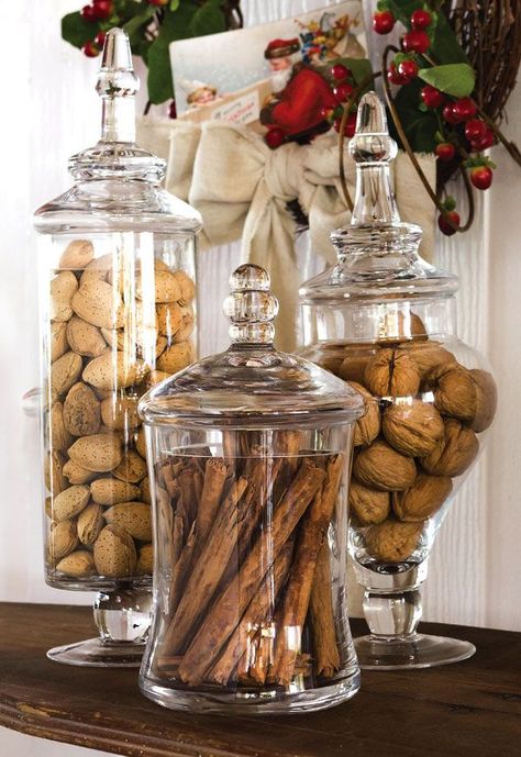 27 Ways To Fill Your Apothecary Jars - Blush & Pearls Apothecary Jars Decor, Apothecary Jars, Decorated Jars, Jar Decor, Candy Jars, Kitchen Jars, Candies, Apothecary, Jar
