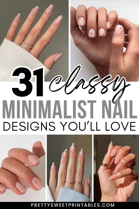 minimalist nail designs Nude Nails, Trendy Nails, Fancy Nails, Simple Elegant Nails, Classy Nails, Elegant Nails, Classic Nails, Subtle Nails, Chic Nail Designs