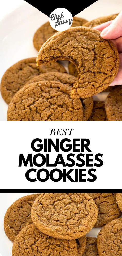 Chewy Ginger Molasses Cookies, Chewy Molasses Ginger Cookies, Ginger Molasses Cookies Chewy, Molasses Ginger Cookies Chewy, Molasses Ginger Cookies Soft, Best Molasses Cookies Ever, Best Ginger Molasses Cookies, Chewy Spice Cookies, Molasses Spice Cookies