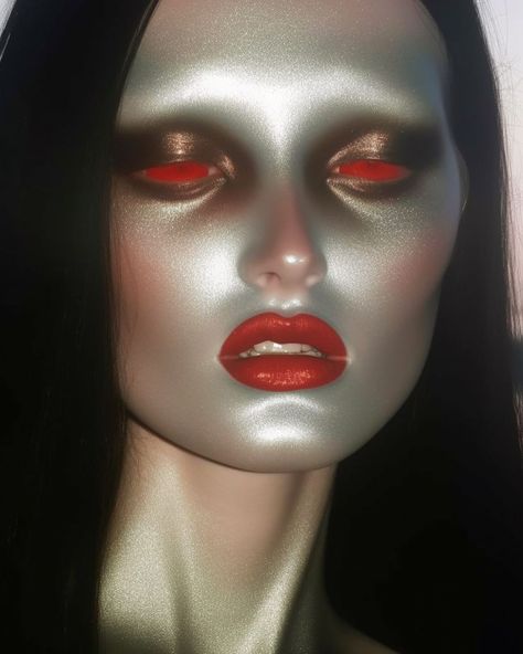 « How will AI and Midjourney affect the beauty industry? » @dazedbeauty @lisamchlik @gilanselmi 🗡️ Discover the full article on… | Instagram Eye Make Up, Crazy Make Up, Maquiagem, Maquillaje, Grunge Makeup, Bold Eye Makeup, Hooded Eye Makeup, Face Paint Makeup, Eye Makeup