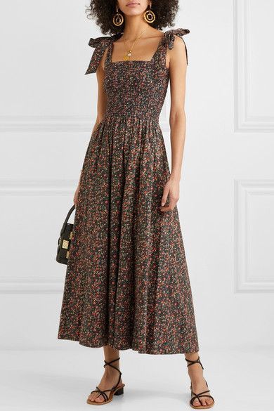 Dôen Jasmine Shirred Floral-Print Cotton-Poplin Maxi Dress Outfits, Robe, Outfit, Style, Cute Dresses, Beautiful Dresses, Pretty Dresses, Cute Outfits, Dress