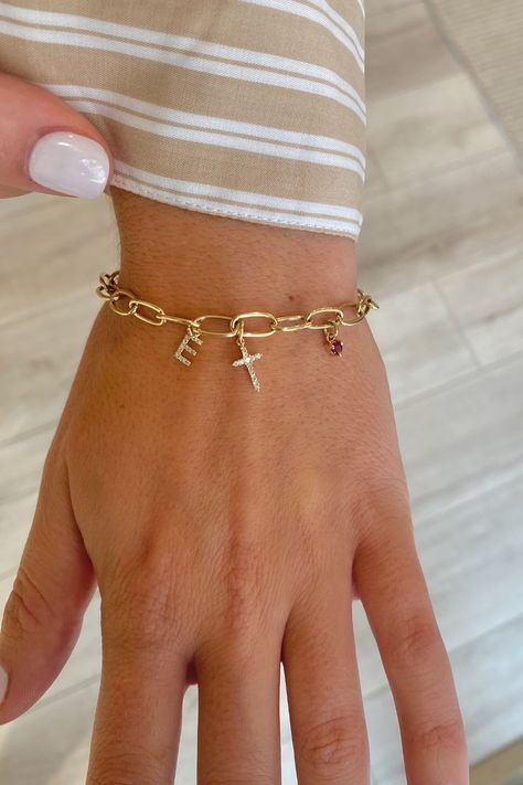 Shop and personalize your own LeMel charm bracelet! #shopsmall #shoplemel #diamonds #diamondbracelet #charmbracelet Outfits, Charm Bracelets, Gold Charm Bracelet, Charms For Bracelets, Gold Bracelets Stacked, Charm Necklaces, Charm Necklace Diy, Trendy Charm Bracelet, Charm Jewelry