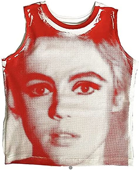 Women E-Girls Graphic Tank Tops Vintage 90s Sleeveless Face Portrait Printed Crop Top Y2k Streetwear (#6-Orange, M, m) at Amazon Women’s Clothing store Outfits, Wonderland, Graphic T Shirts, Wardrobes, Tops, Crop Tops, Tank Tops, Diy, Graphic Tank Tops