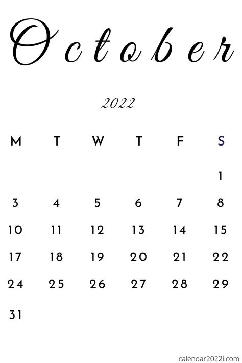 2022 October Calendar, Calendar 2022 October, Calendar October 2022, October 2022 Calendar Printable, October Calendar 2022, October 2022 Calendar, 2022 Calligraphy, October Font, October Calendar Printable