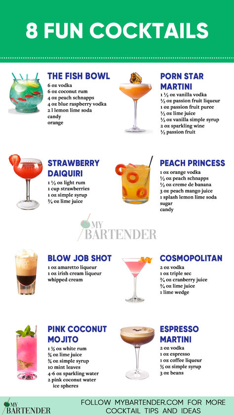 Fun Cocktails Gin, Party Drinks Alcohol, Fun Cocktails, Fun Drinks Alcohol, Fun Summer Drinks Alcohol, Cocktails To Make, Fancy Drinks Alcohol, Cocktail Drinks Recipes, Cocktail Drinks Alcoholic