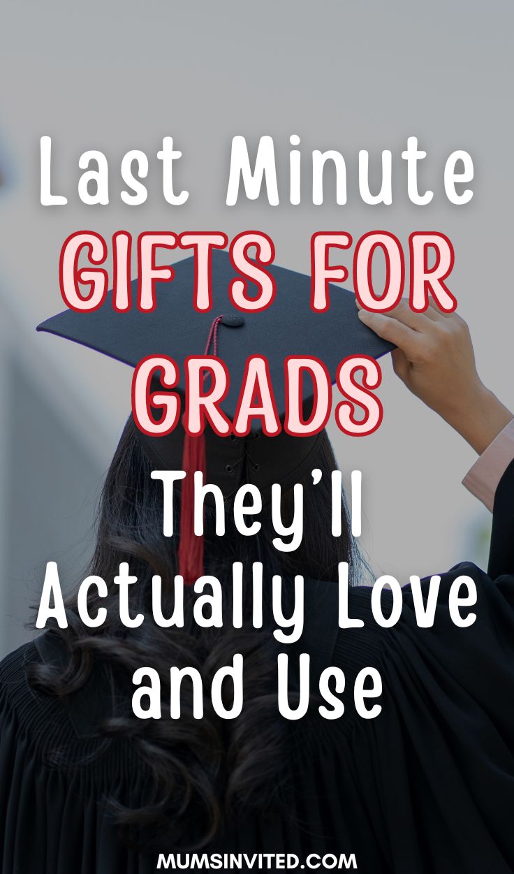 a graduation cap with the words last minute gifts for grads they'll actually love and use