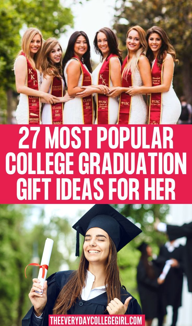 graduation pictures with the words, 27 most popular college graduation gift ideas for her