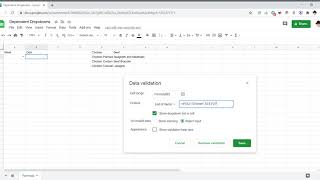 Google Sheets: Create Dependent Dropdowns with a Formula