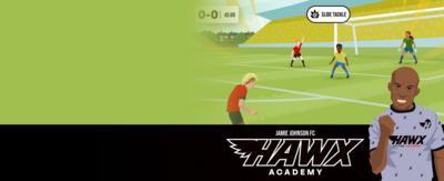 HAWX Academy, gameplay screenshot of one of the football minigames
