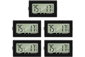 Thlevel Luftfeuchtigkeitsmesser Thermometer Hygrometer Mini LCD Digital Temperatur Zimmerthermometer für Innen Büro Wohnzimme