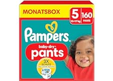 Pampers Baby-Dry Pants Größe 5, 160 Windeln, 12kg - 17kg