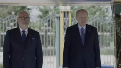 Estonya Cumhurbaşkanı Karis Türkiye'de! Erdoğan karşıladı