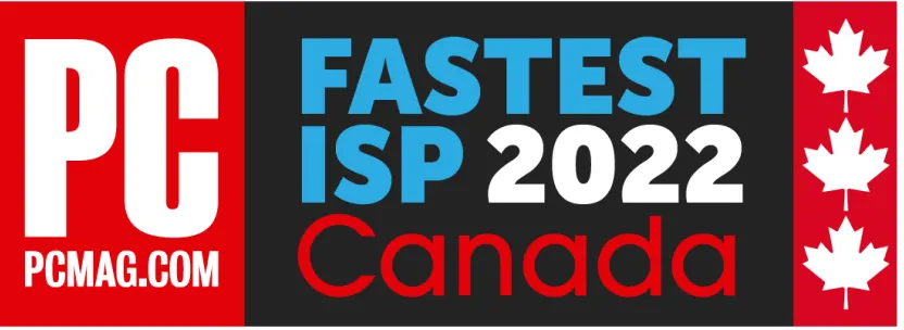 PC Magazine Fastest ISP 2022 Canada logo Logo du fournisseur de service Internet le plus rapide en 2022 selon PC Magazine