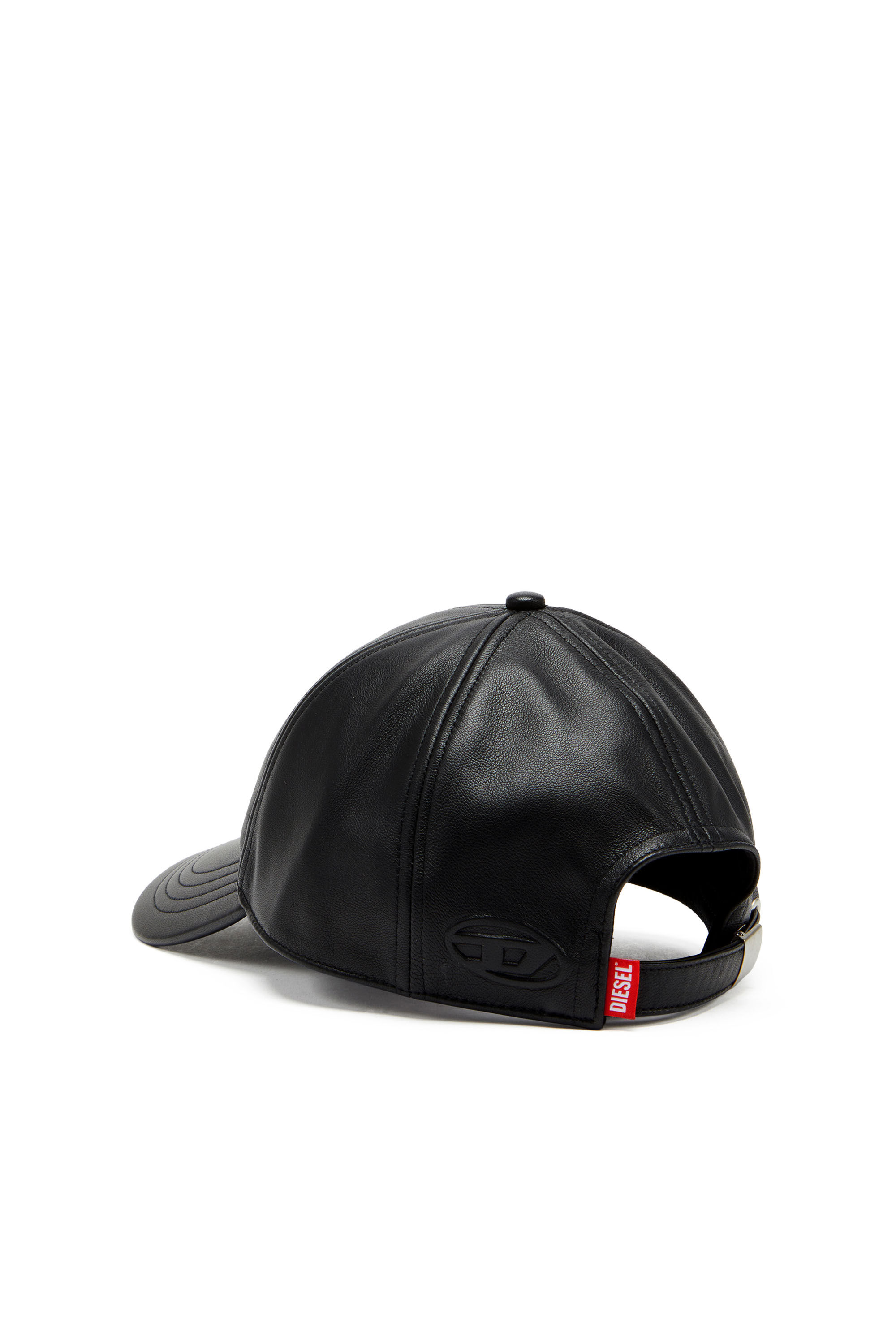 Diesel - C-BILL, Uomo Cappello da baseball in pelle con logo a rilievo in Nero - Image 2