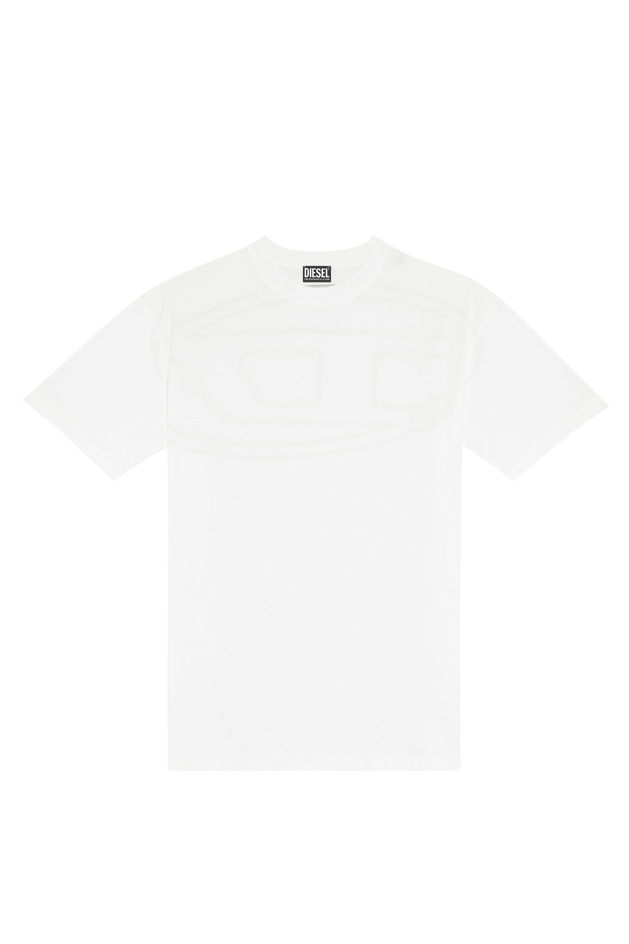 Diesel - T-BOGGY-MEGOVAL, Man T-shirt with back maxi D logo in White - Image 2