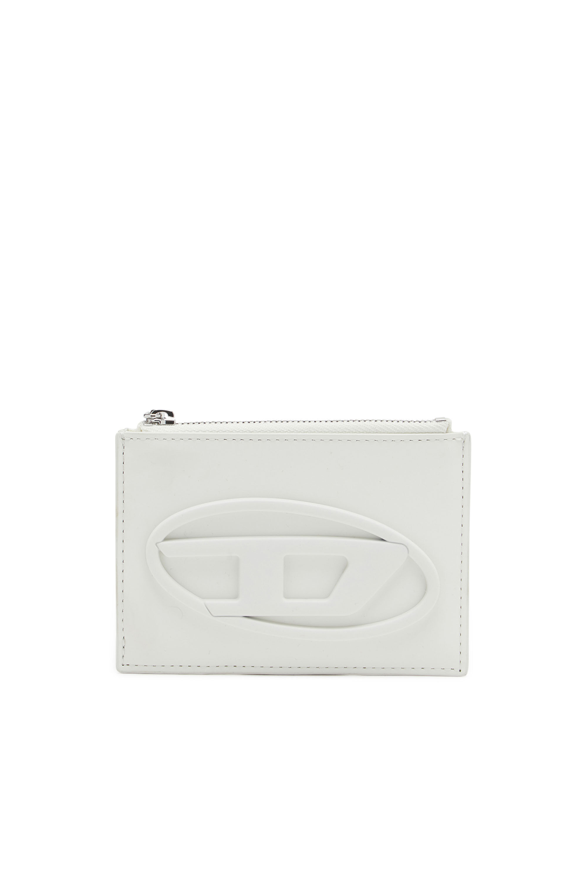 Diesel - 1DR CARD HOLDER I, Donna Portacarte in pelle opaca in Bianco - Image 1