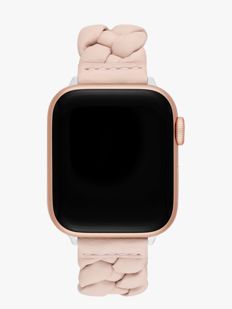 Kate Spade,Braided Leather 38-49mm Band For Apple Watch®,Pink/Havan