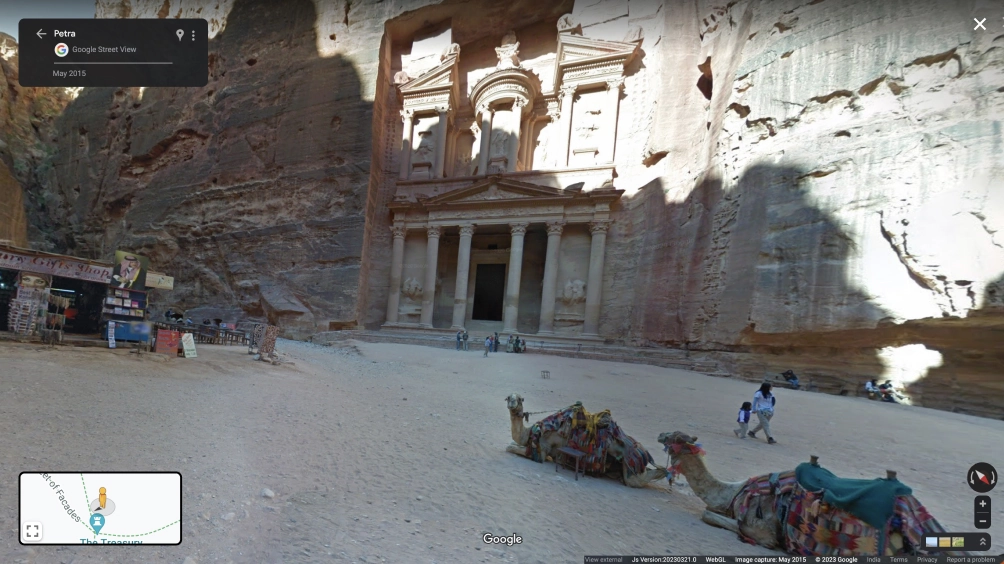 Hình ảnh trong Chế độ xem đường phố của Google từ Petra ở Jordan