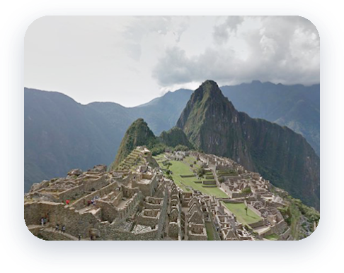Izpētiet senos Maču Pikču tempļus Peru, izmantojot Ielas attēlu