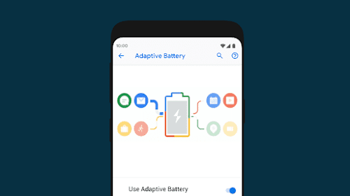 An Android device screen showing Adaptive Battery.