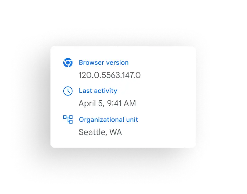 A pop up showing the information of Google Chrome Enterprise.