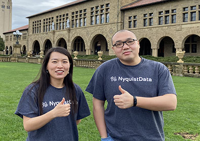 NyquistData co founders giving pose for photo