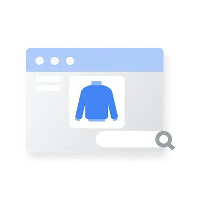 A product page for the sweater being sold in the Google Ad.