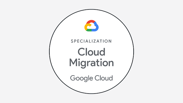  Insignia de especialización en la migración a la nube del programa Google Cloud Partner Advantage