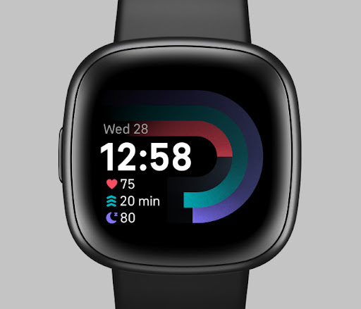Versa 4 smartwatch in Black Graphite Aluminum