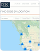 包含“Find jobs by location”（按地点找工作）标题的地图边衬区
