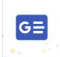 Icono azul de Google News