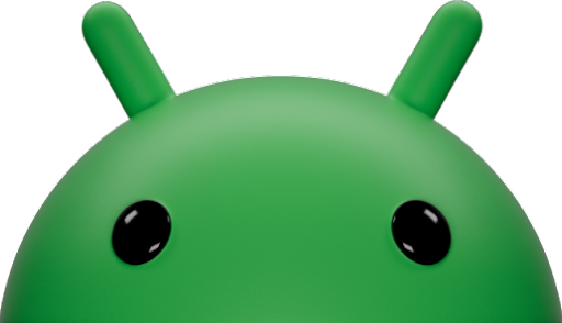 O logótipo do Android com várias camadas de proteção que irradiam dele.
