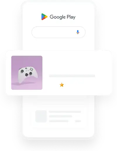 Skelbimo pavyzdys, rodantis žaidimų skelbimą sistemoje „Google Play“