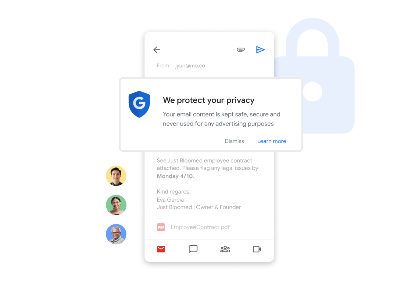 ビジネスを保護するための、Gmail のエンタープライズ グレードのセキュリティ
