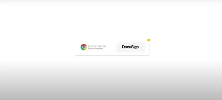 Chrome Enterprise and DocuSign logos