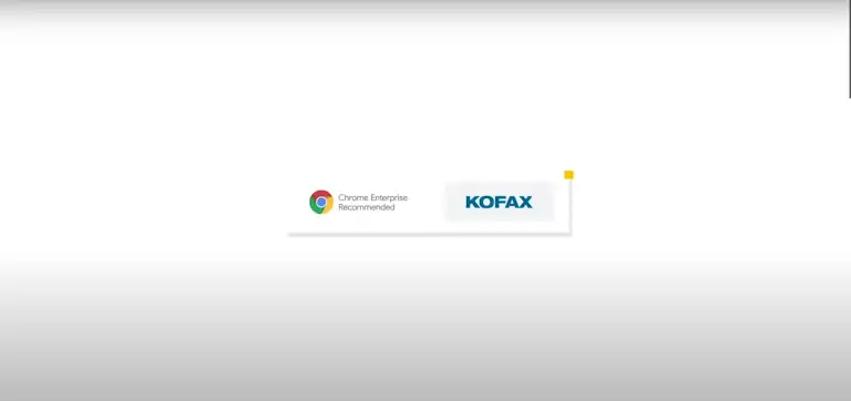 Chrome Enterprise and Kofax logos