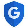 তীক্ষ্ণ মাথা বিশিষ্ট নীল রঙের নিরাপত্তা শিল্ড এবং মাঝখানে Google-এর বড়ো হাতের G লোগো