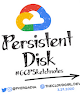 Imagen en la que se ve el mensaje "Persistent Disk with Google Cloud" (Persistent Disk con Google Cloud)