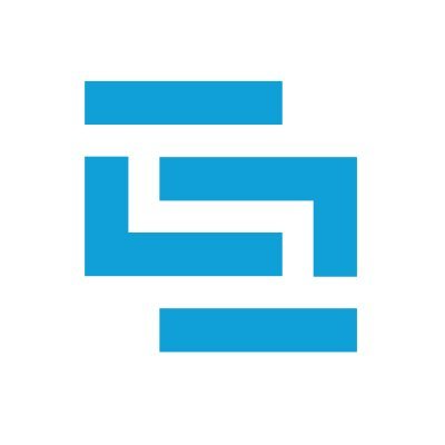 Logotipo azul de Skaffold