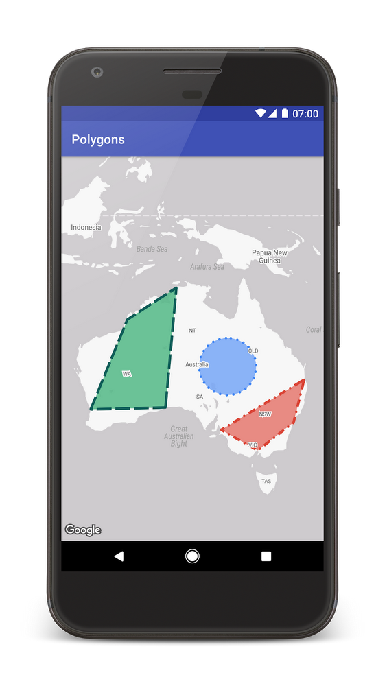 Polygons on a mobile phone 