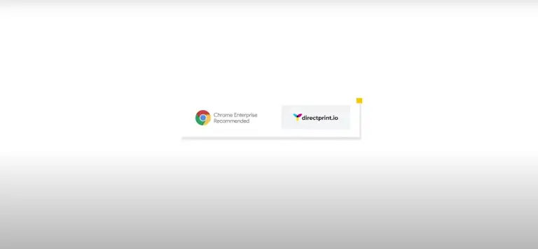 Chrome Enterprise and Directprint.io logos