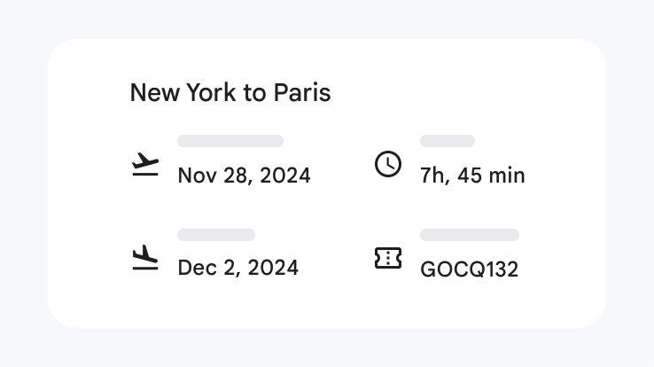 从纽约飞往巴黎的航班时间表。