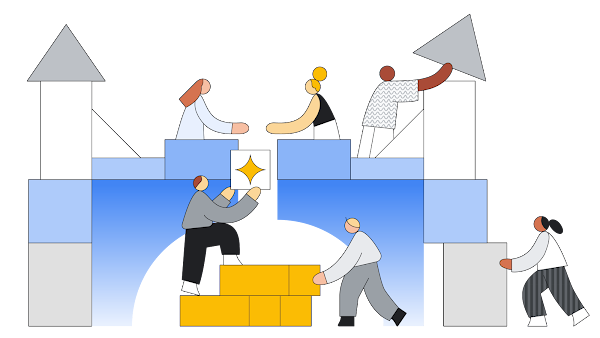 Illustration of people collaborating