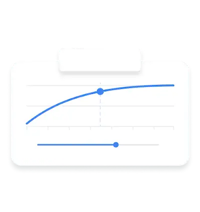 IU que mostra un gràfic de les conversions en funció del cost