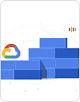 logotipo do google cloud com prédio azul