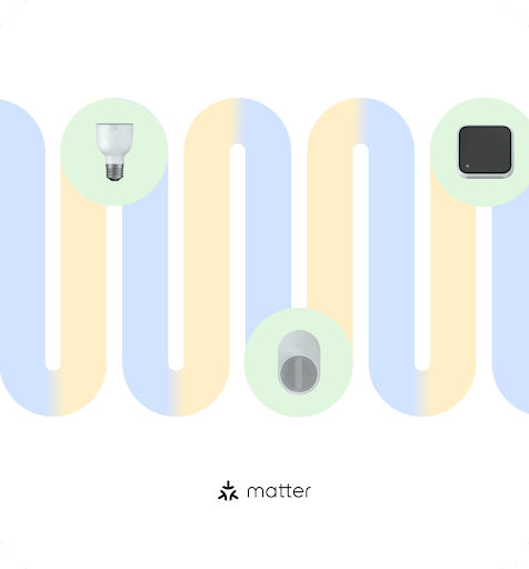 An image of a winding path implying the seamless connectivity of Matter-enabled devices