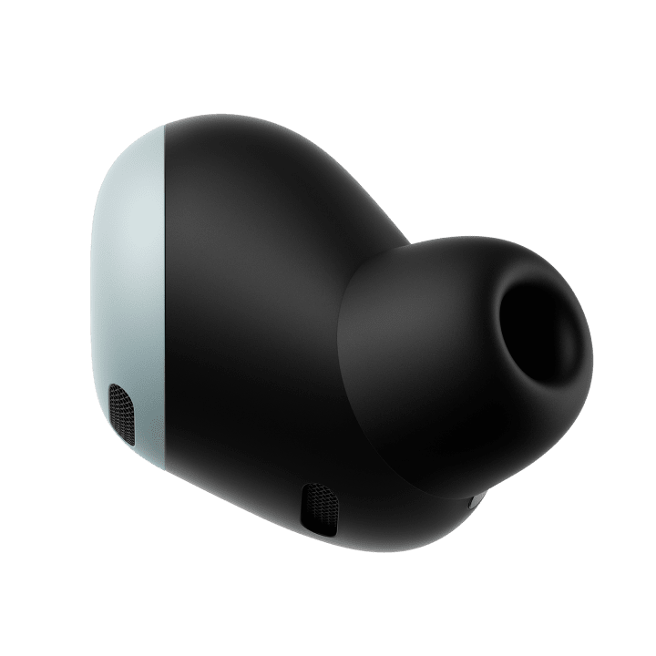 Side view of a Pixel Buds Pro earbud in Fog